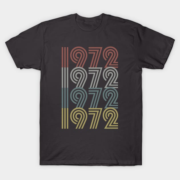 1972 Birth Year Retro Style T-Shirt by Elsie Bee Designs